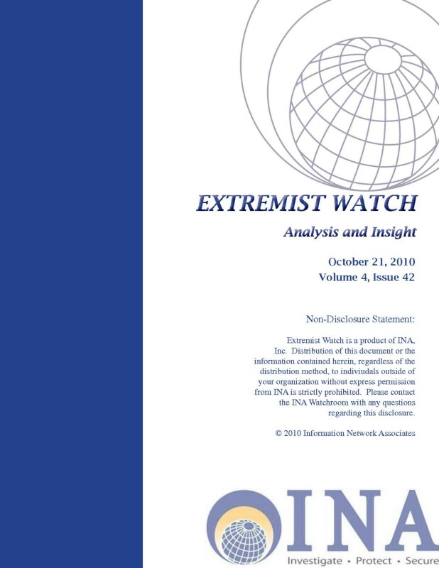 Read more about the article Extremist Watch: Analysis and Insight  #31 (2010)